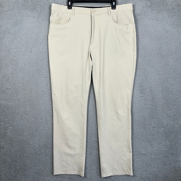 Hart Schaffner Marx Mens 40X32 Pants Golf Chino Beige Luxury Performance Pocket